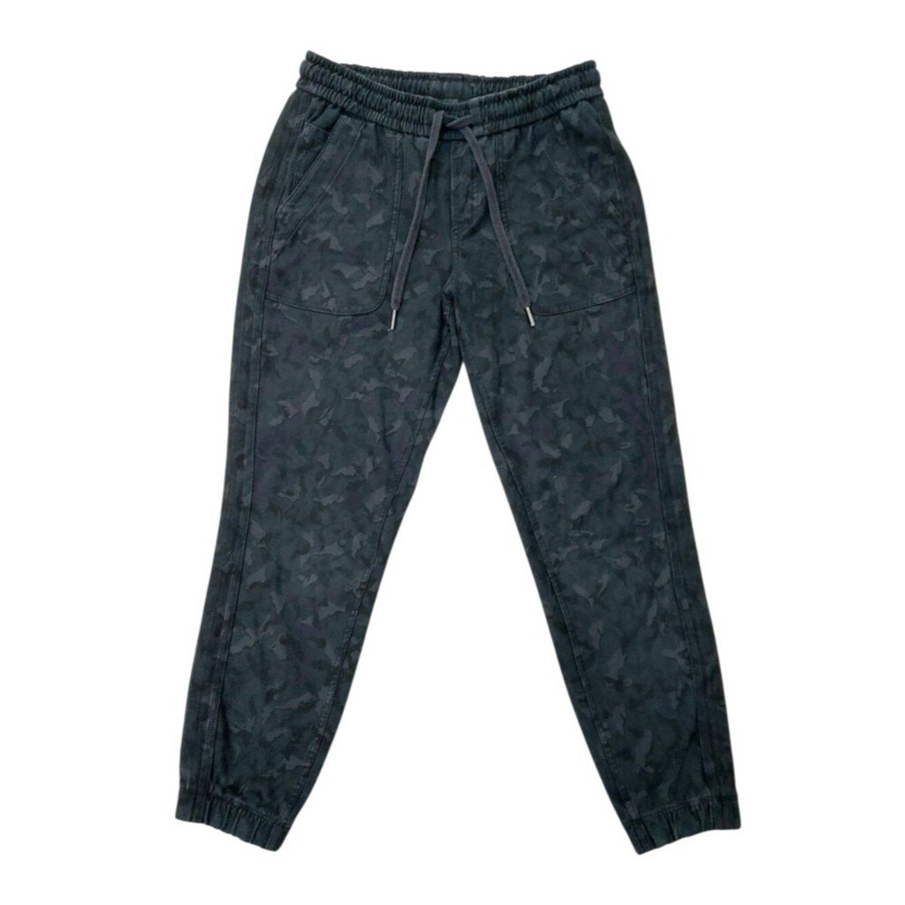 Athleta Womens 0 Petite Navy Gray Printed Farallon Jogger Pants Athleisure
